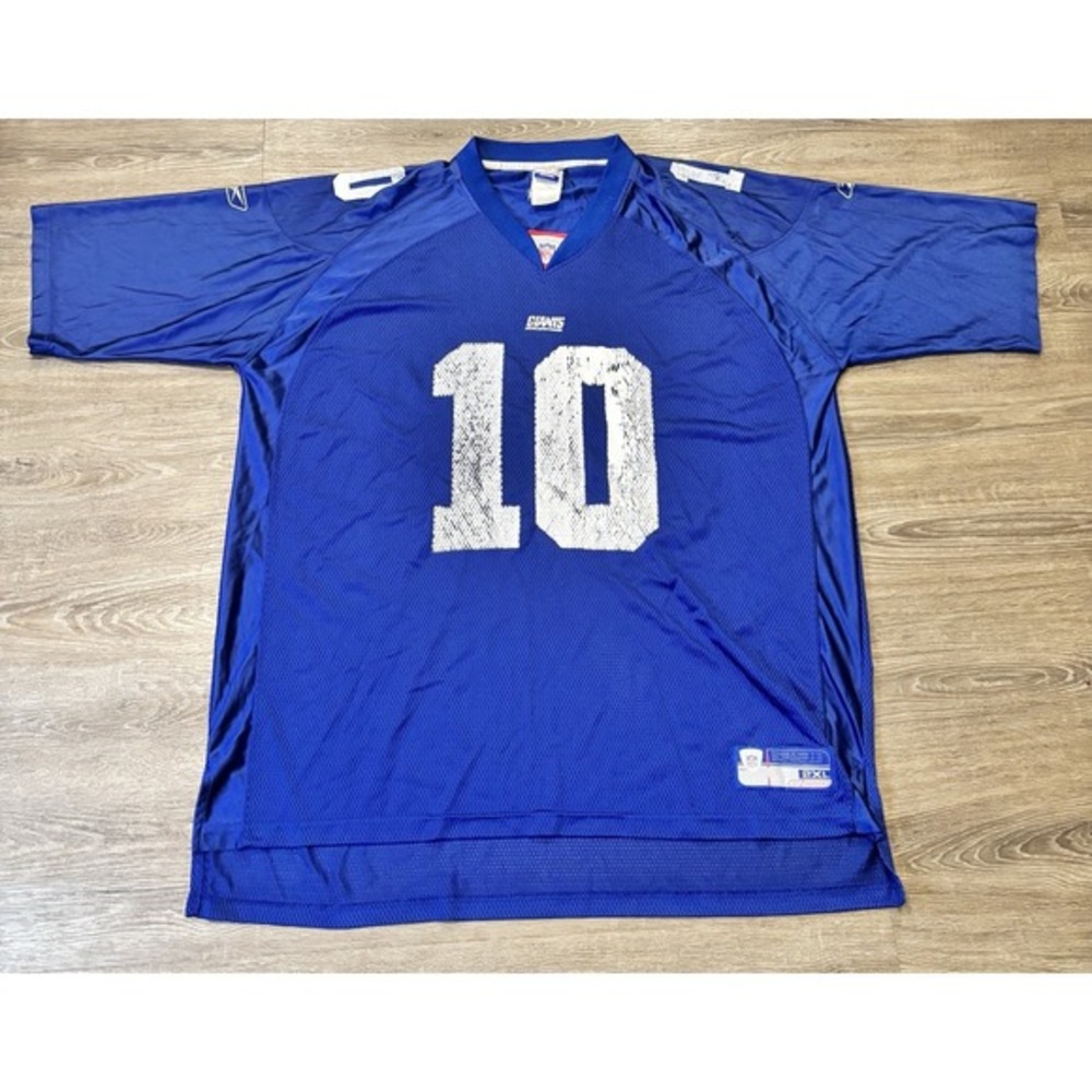 Vintage Eli Manning #10 New York Giants‎ Jersey Men's 2XL Blue Reebok NFL